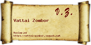 Vattai Zombor névjegykártya